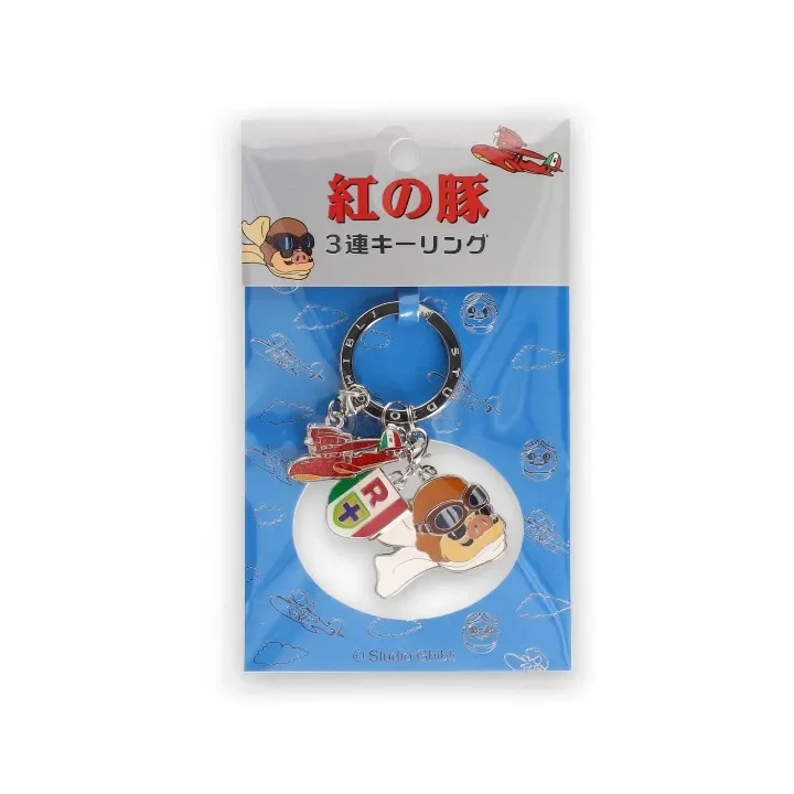 3 pieces Key Ring Marco - Porco Rosso
